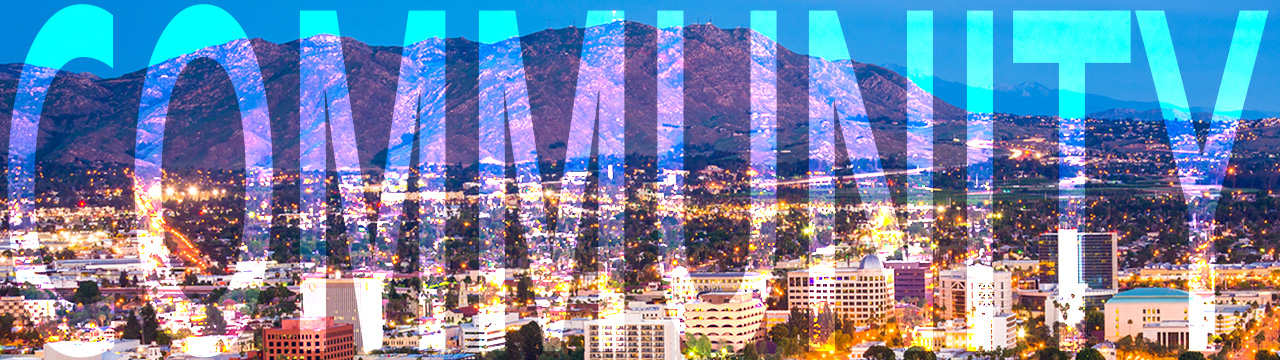 Twilight view of the city of Riverside, from Mount Rubidoux Park, in Riverside, California.; Shutterstock ID 261013616